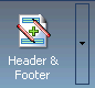Bouton En-tête et pied de page