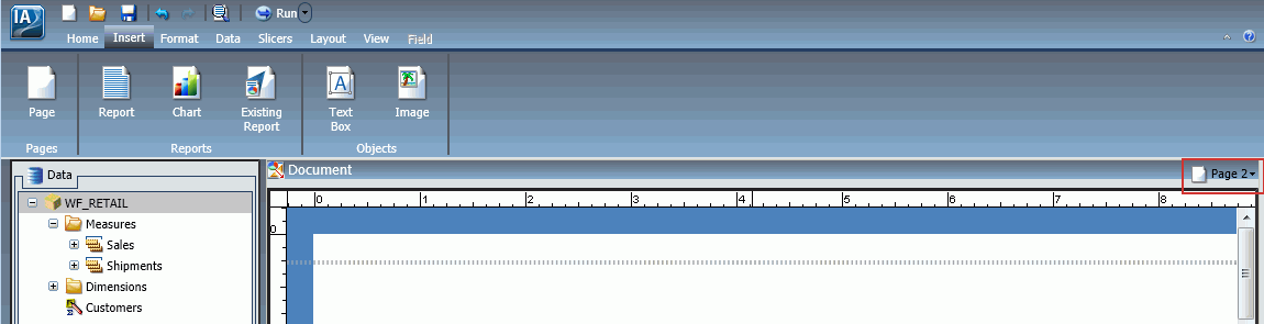 Page 2 sur la barre de titre de zone de travail 