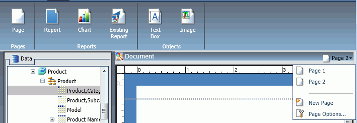 Icône Page et menu Page
