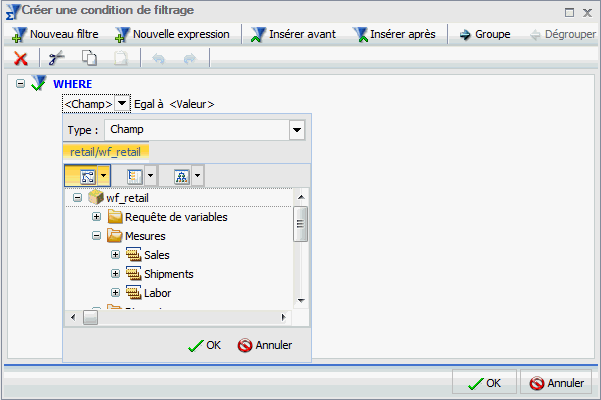 Liste Champ dans l'ordre applicatif