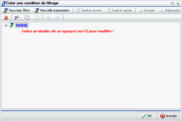 Double cliquez ou appuyez sur F2 pour modifier un lien