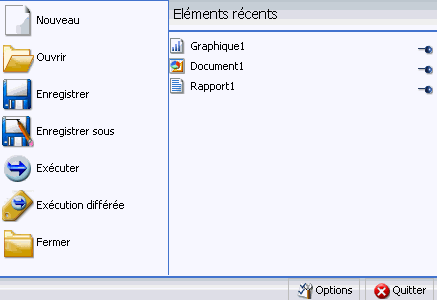 Menu principal de l'application InfoAssist