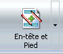Bouton En-tête et pied de page