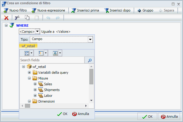 Elenco Campi in ordine aziendale