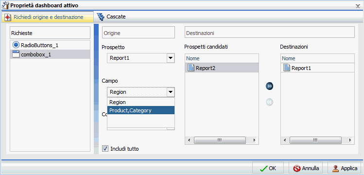 richieste dashboard attivo con nuovo campo