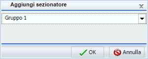 Finestra di dialogo Aggiungi sezionatore