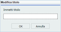 Finestra di dialogo Modifica Titolo