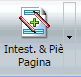 Pulsante Intestazione e piè di pagina