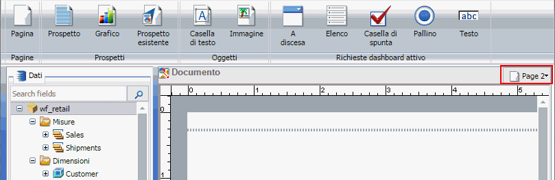 Pagina 2 per dashboard attivo
