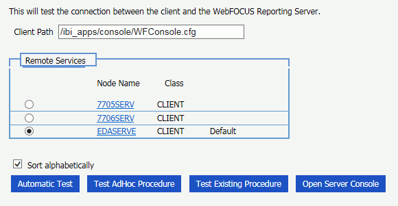 Verifica del Reporting Server