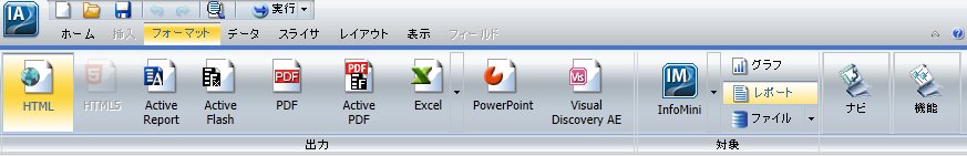 フォーマットタブ