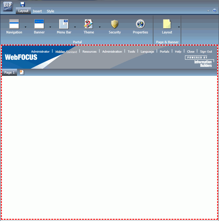 Tela do Portal Designer