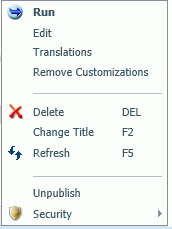 Menu de Contexto para Portal