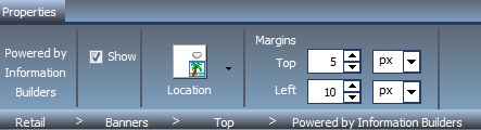 Propriedades do logotipo Desenvolvido pela Information Builders