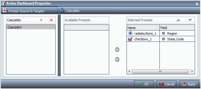 Setas Para Cima e Para Baixo dos Prompts Selecionados