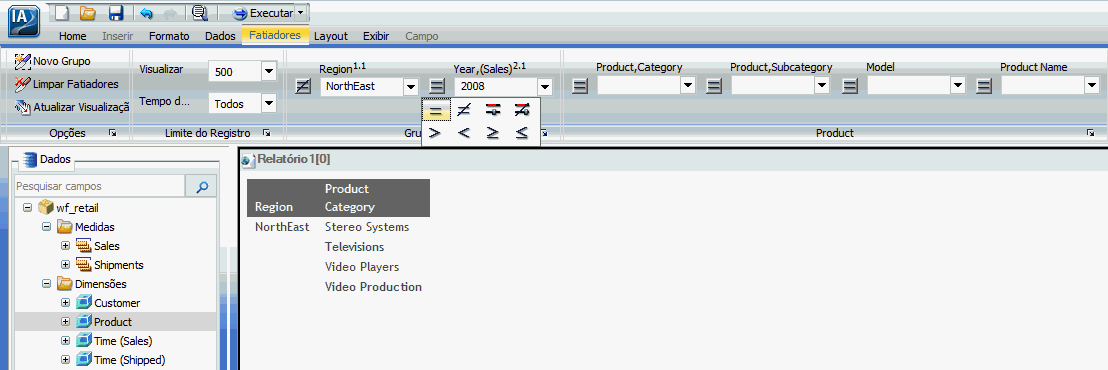 ToolTip dos Operadores