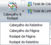 Menu de Opções Cabeçalho e Rodapé