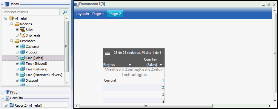 guias do painel ativo