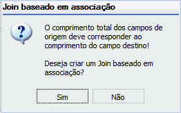 Caixa de mensagem para campos de união sem formatos correspondentes comuns