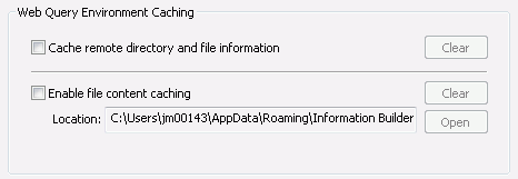 Web Query Environment Caching