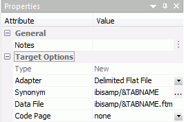 Delimited flat file target