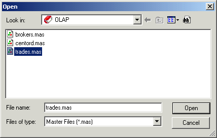 select a master file