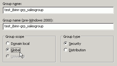 Group name dialog box