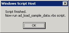 reminder message image to load sample data