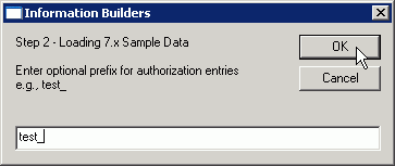 Enter the prefix value here dialog box