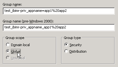 group name dialog box