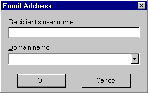 Email Address dialog box