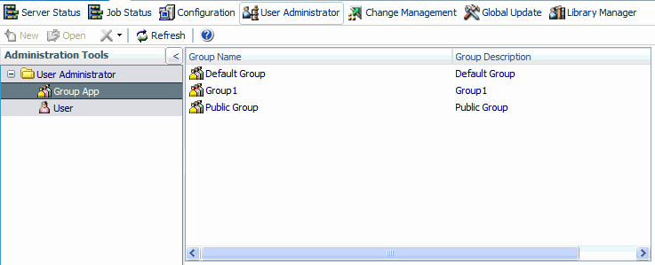 Accessing ReportCaster User Administration Interface