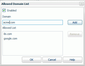 allowed domain list