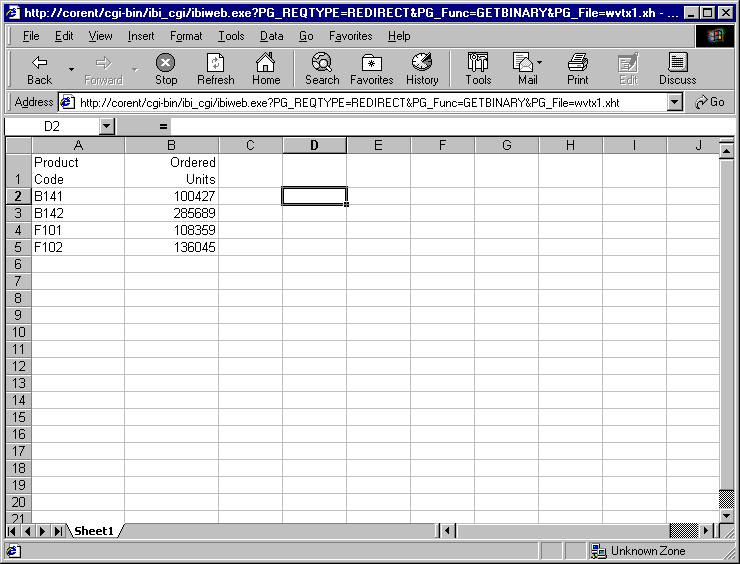 Microsoft Excel diagram